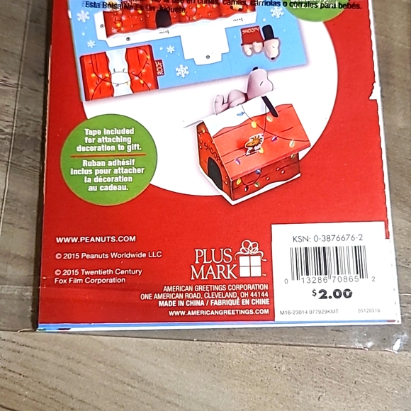 ⭐️ Peanuts' The Peanuts Movie 3-D Gift Decoration 2015 - Picture 6 of 8